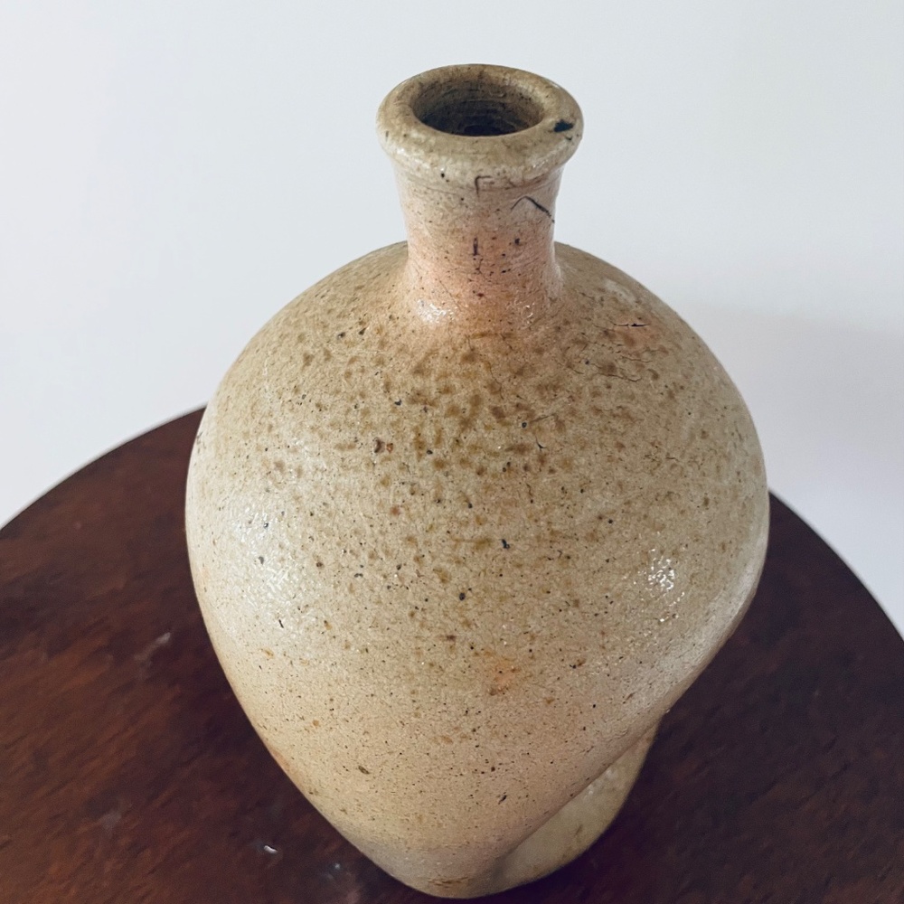 Rustic Vintage handmade stoneware vase with an earthy glaze, Stoneware Vase - Picture 6 of 7